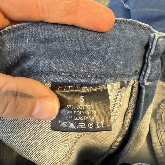 FIT JEANS Fitjeans Women’s S Regular V2 Super Ripped High Waisted Azure‎ Bluex - Picture 9 of 12